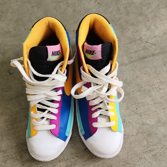 NIKE BLAZE MID  BATTLE BLUE MULTICOLOR CZ9441-400 SNEAKERS US 6Y - Picture 6 of 7